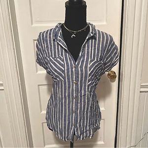 Thread Supply Blue and White Striped Shirt